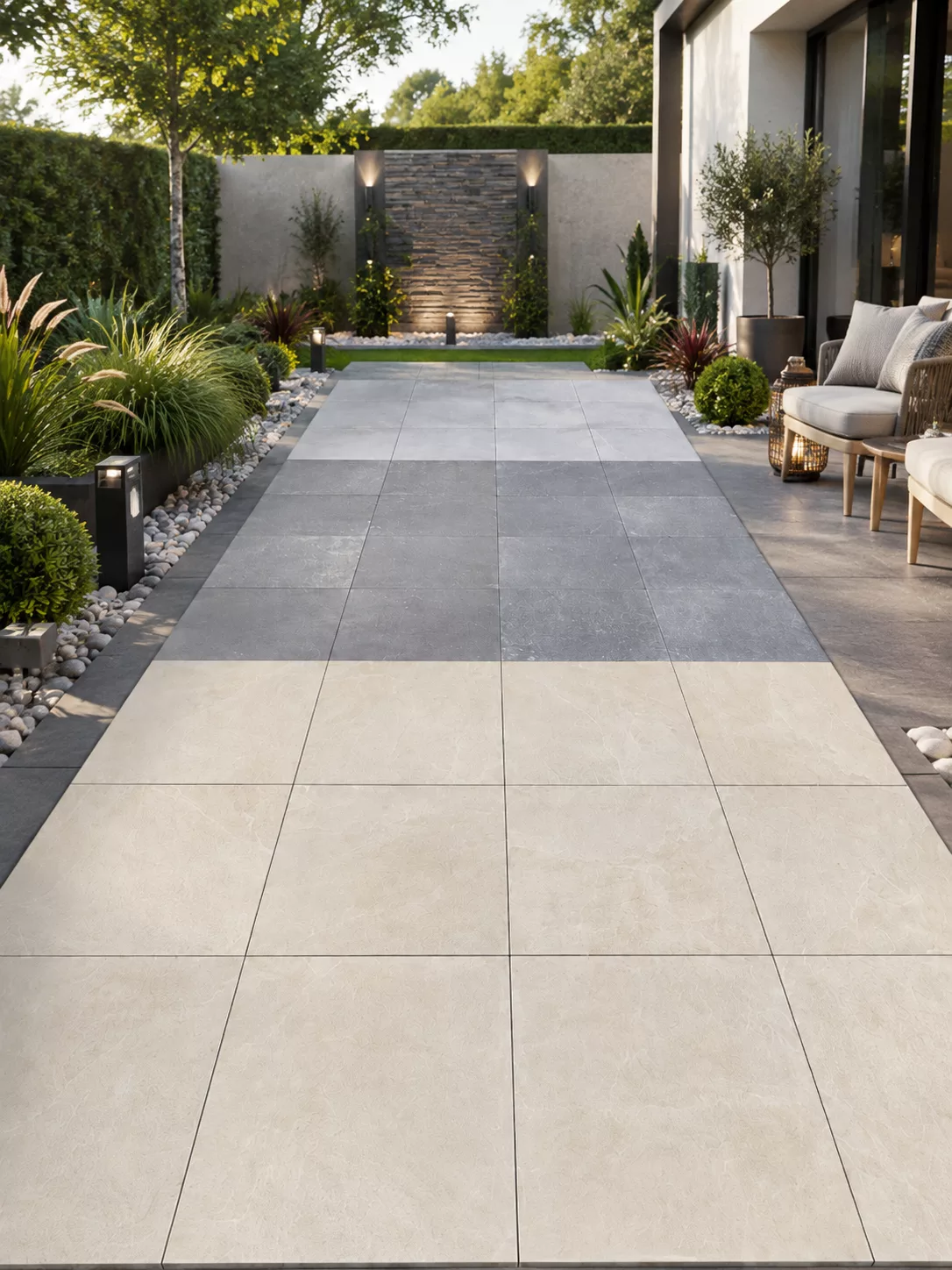 Terrasse en dalles sur plots